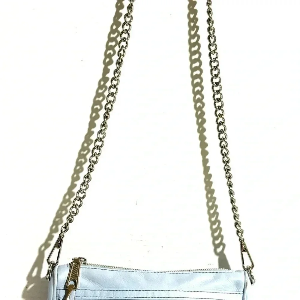 Rebecca minkoff blue leather crossbody handbag